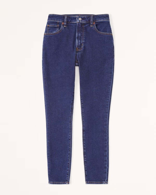 Women's Curve Love High Rise Super Skinny Ankle Jean | Women's Clearance | Abercrombie.com | Abercrombie & Fitch (US)