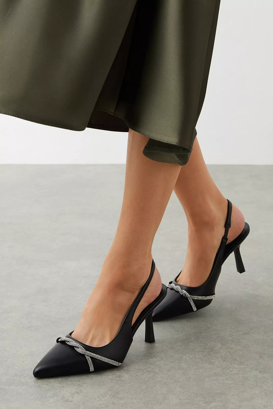 Buy Bianca Twist Detail Low Sling Back Court Shoes for GBP 45.00 | Dorothy Perkins UK | Dorothy Perkins (UK)