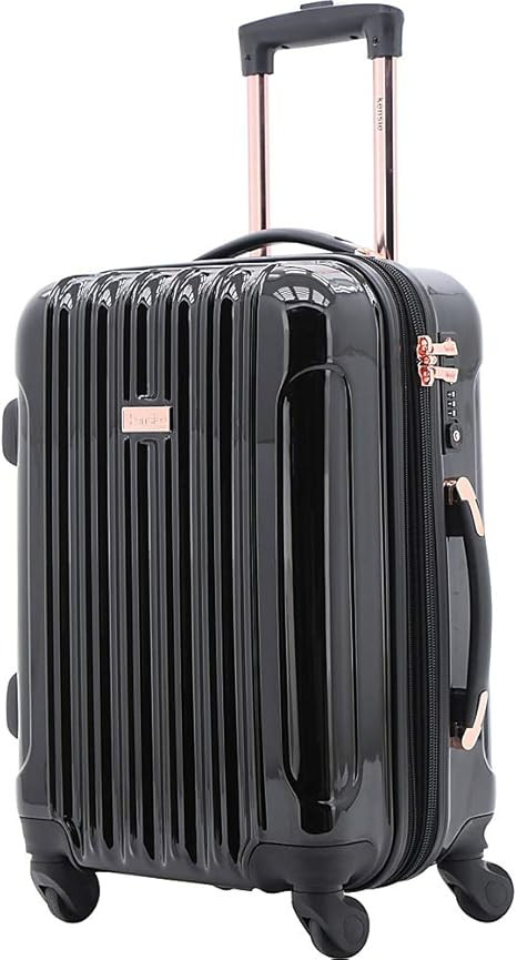 kensie 20" "Alma" Carry-On TSA-Lock Spinner Luggage, Black | Amazon (US)