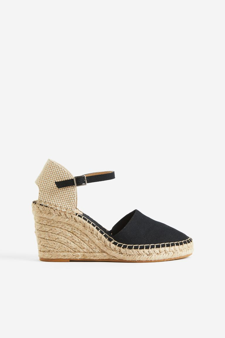 Wedge-heeled espadrilles - High heel - Black - Ladies | H&M GB | H&M (UK, MY, IN, SG, PH, TW, HK)