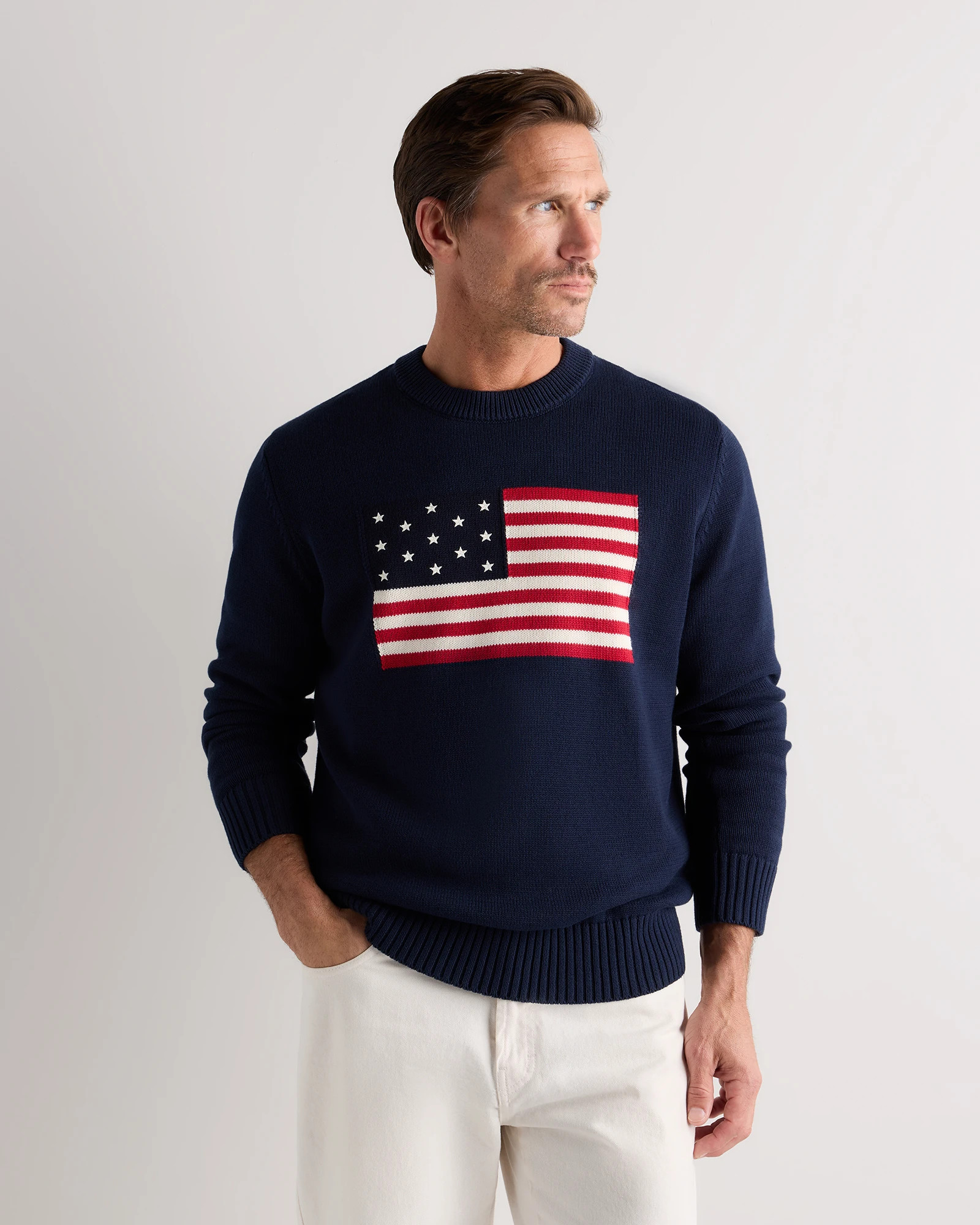 100% Organic Cotton Flag Sweater | Quince