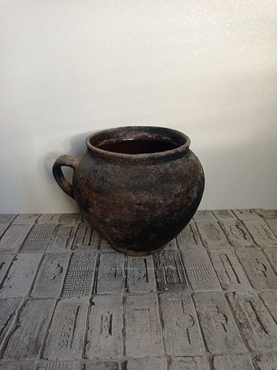 Wabi Sabi Pot Vintage Clay Pot Old Clay Vase Rustic Decor - Etsy | Etsy (US)