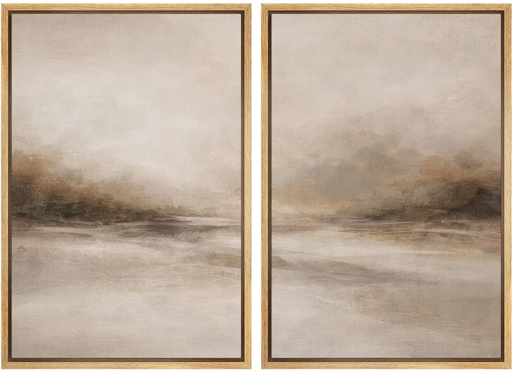 Ashbrook Framed Canvas Print Wall Art Set Calm Neutral Landscape Abstract Illustrations Modern Ar... | Amazon (US)