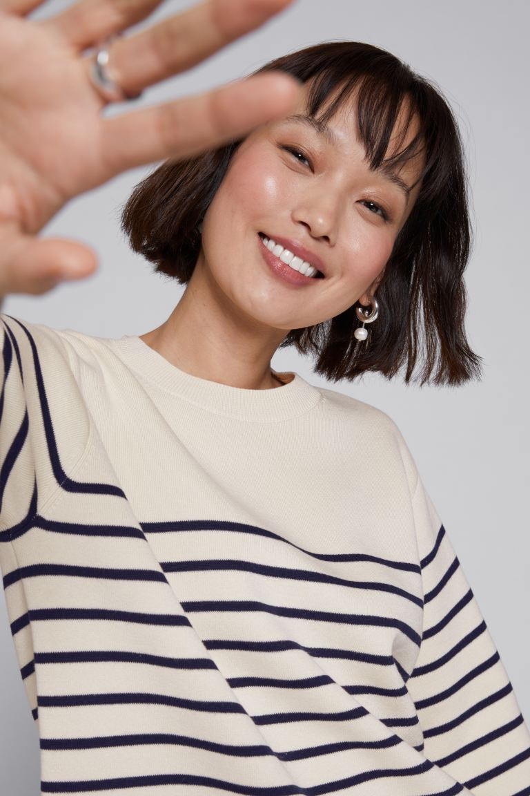Boxy Nautical Striped Sweater | H&M (UK, MY, IN, SG, PH, TW, HK)