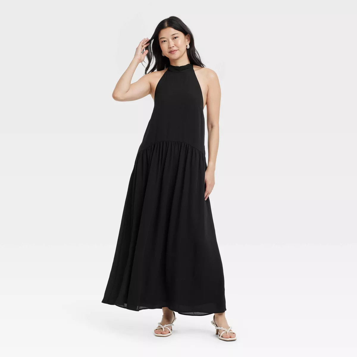 Women's Tie Neck Maxi Dress - A New Day™ | Target