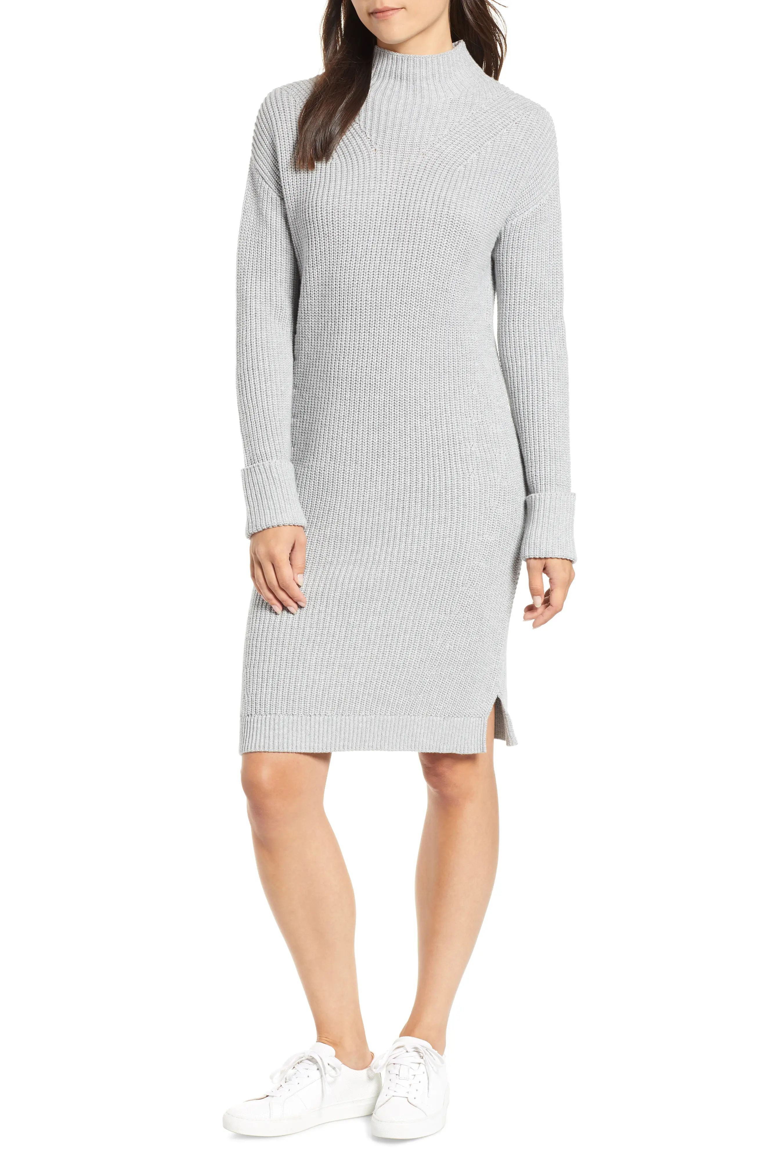 Caslon® Ribbed Sweater Dress (Regular & Petite) | Nordstrom