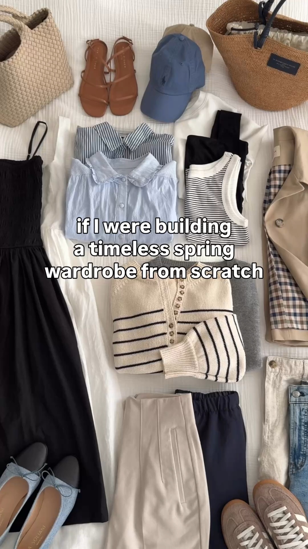 Timeless spring wardrobe:

Cotton dresses:
• Quince white dress XS, a little big on me but very flattering  
• AT black dress 00 Petite classic and sleek. I can also do 00 regular in this for a longer midi, drop waist look.

Tee & sweater:
• Everlane tee S (size up!) for  lightweight
• jcrew cashmere crewneck sweater xxs

Button up shirts:
• Everlane airy white shirt xxs
• Old Navy oversized stripe shirt xs petite love the bigger loose fit
• old Vici blue shirt

Petite friendly jeans:
• For full length blue, my pick is aritzia Farrah jeans in 24 Short (waist runs a little big)
• For cropped blue, my pick is Madewell wide leg crop jean 24 short
• For white, J Crew slim wide jeans 24 petite (waist runs a little big)
• For ecru / off white, Madewell wide crop again


Pants:
• Zara ankle slim pants xs, fits great but I hemmed length abotu 2 inches
• Aritzia drapey pants 2XS short

Shorts:
• Levi’s 80s mom shorts sz 24
• Madewell linen shorts with stretch in the back, 00 fits me perfectly at waist

Sweaters:
• Sezane leontine stripe xxs 
• Quince cashmere sweater xs 

Jackets:
• Oak + Fort trench coat xxs, runs big (use code JEANTRENCH for 15% off)
• Sezane short trench sz 2 loose fit. I also love the longer version Clyde in sz 0

Shoes:
• Shown in video: Zara low profile sneaker 5 TTS. Best option for travel and all day walking though is Adidas handball sneakers sz 5 (runs big) for support and cushioning
• A Soliani ballet flats 5.5, TTS, lots of colors and fab quality
• old Ann taylor slingbacks
•  Marc fisher sandals 5.5 comfy, size up if between sizes.

Layering tanks:
• Nordstrom black tank xs
• Madewell white tank XXS
• old Madewell stripe tank

Accessories
• Naghedi bag with strap
• Sezane straw tote
• Polo hat

Petite friendly spring outfits, capsule wardrobe, travel staples, workwear business corporate casual 

 

#LTKPetite #LTKWorkwear #LTKTravel