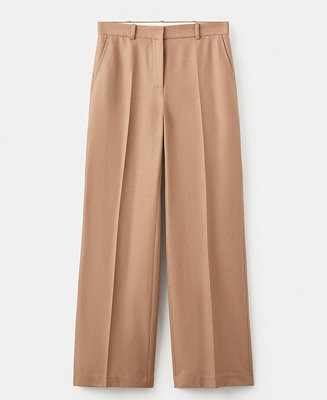 Mango Women's Straight Wool-Blend Suit Pants - Macy's | Macy's