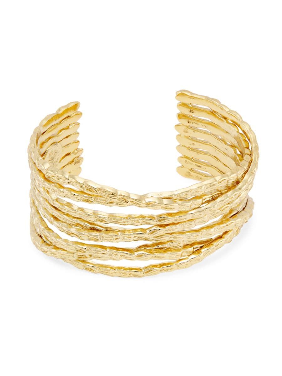 Gas Bijoux Liane Manchette 24K Goldplated Cuff Bracelet | Saks Fifth Avenue