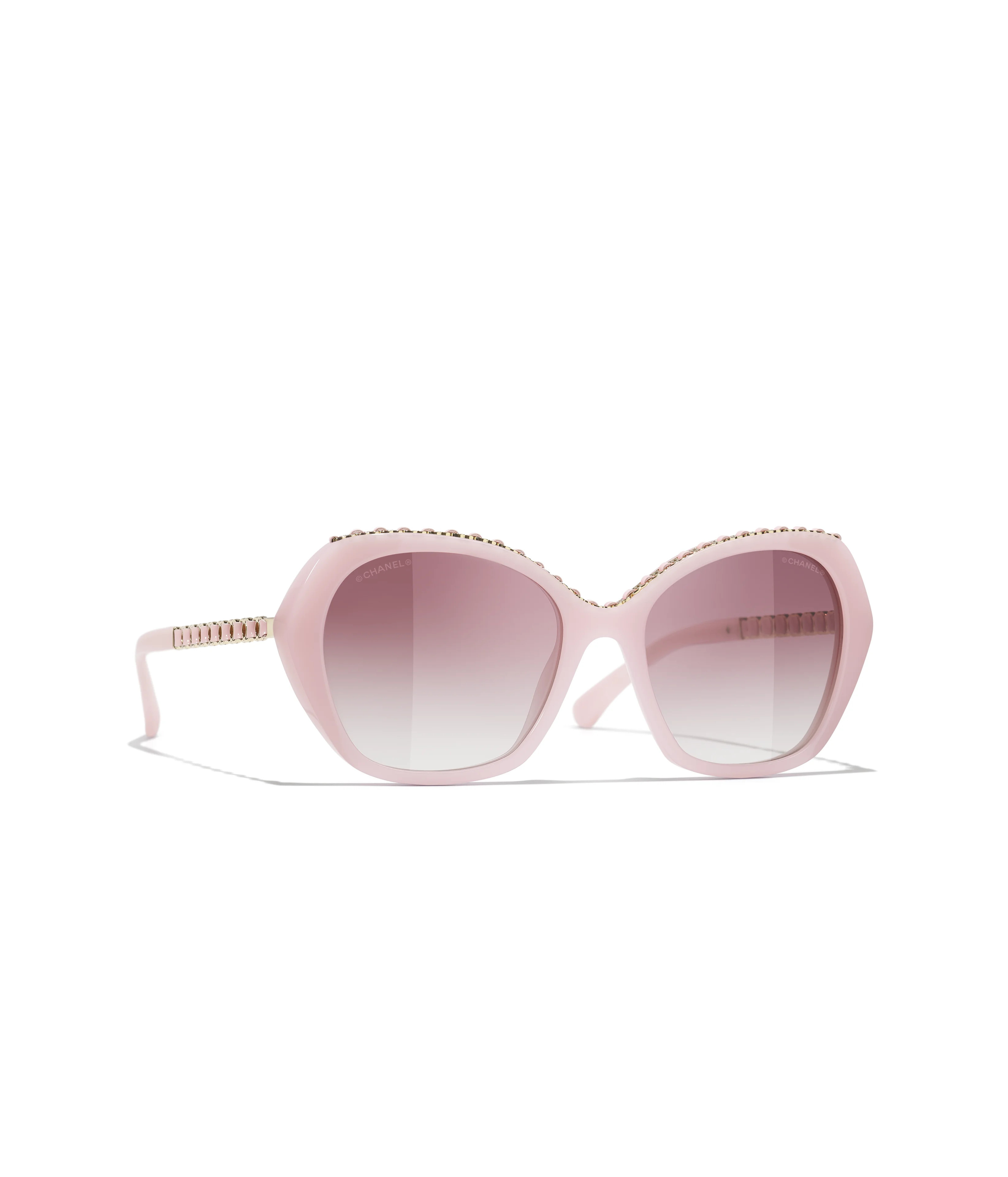 CHANEL Sunglasses: Butterfly Sunglasses, acetate & calfskin — Fashion | CHANEL | Chanel, Inc. (US)
