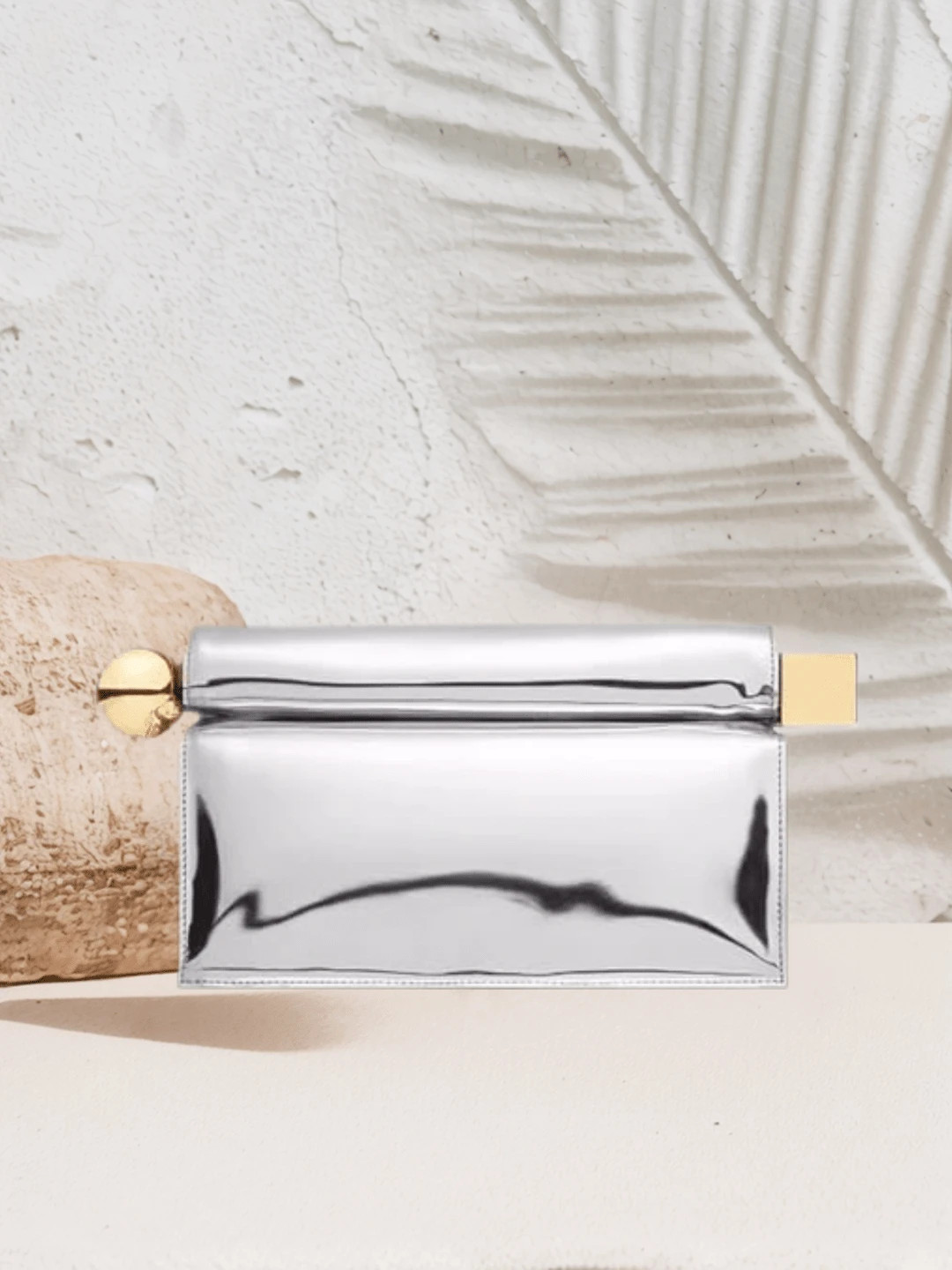 LocalElegant PU Leather Clutch Bag For Women Versatile Folding Evening Purse Metal Decoration Cro... | SHEIN