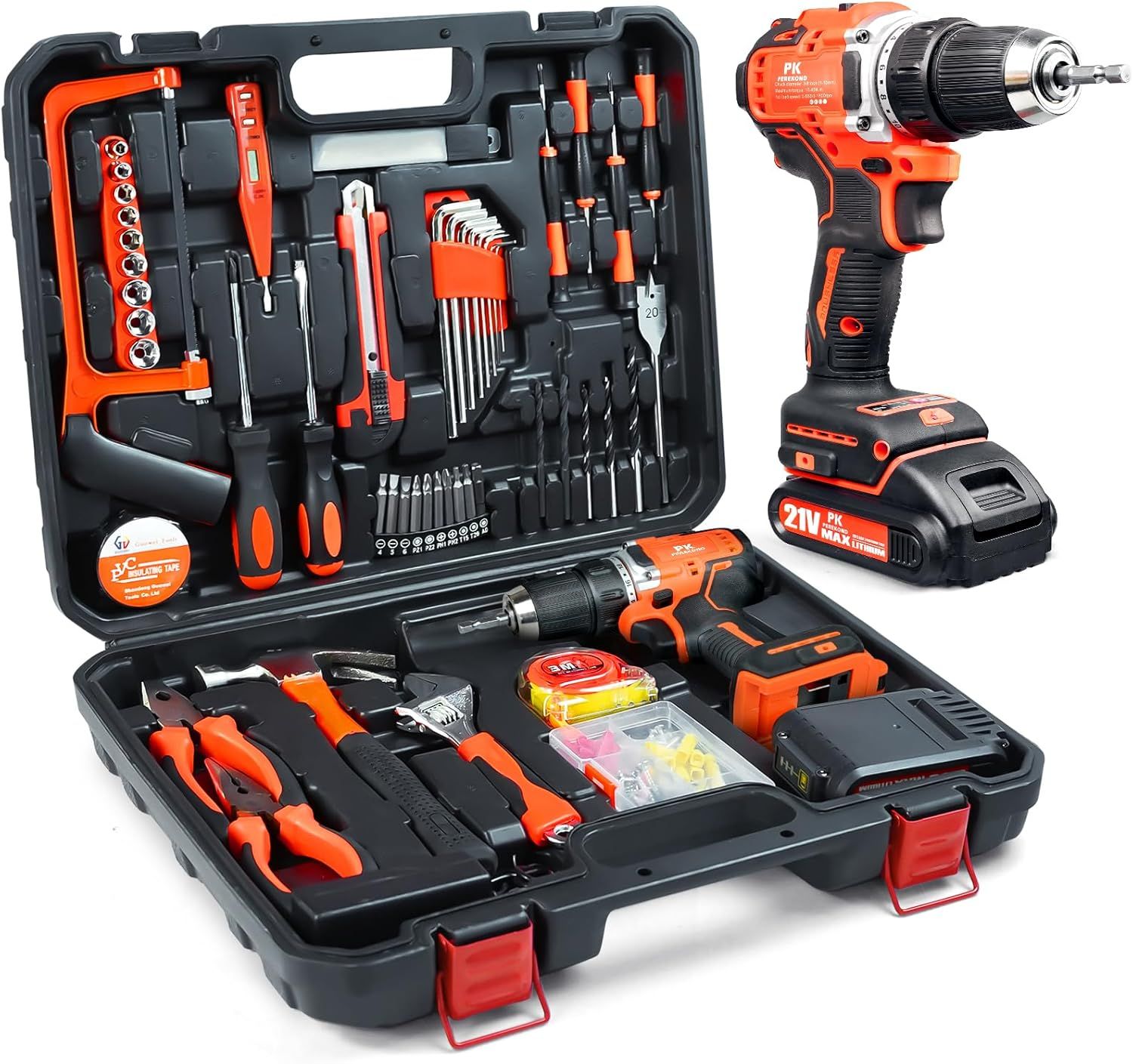 Christmas Gifts, 108 Pcs Cordless Drill Set, Brushless Motor 21V Electric Power Drill with Batter... | Amazon (US)