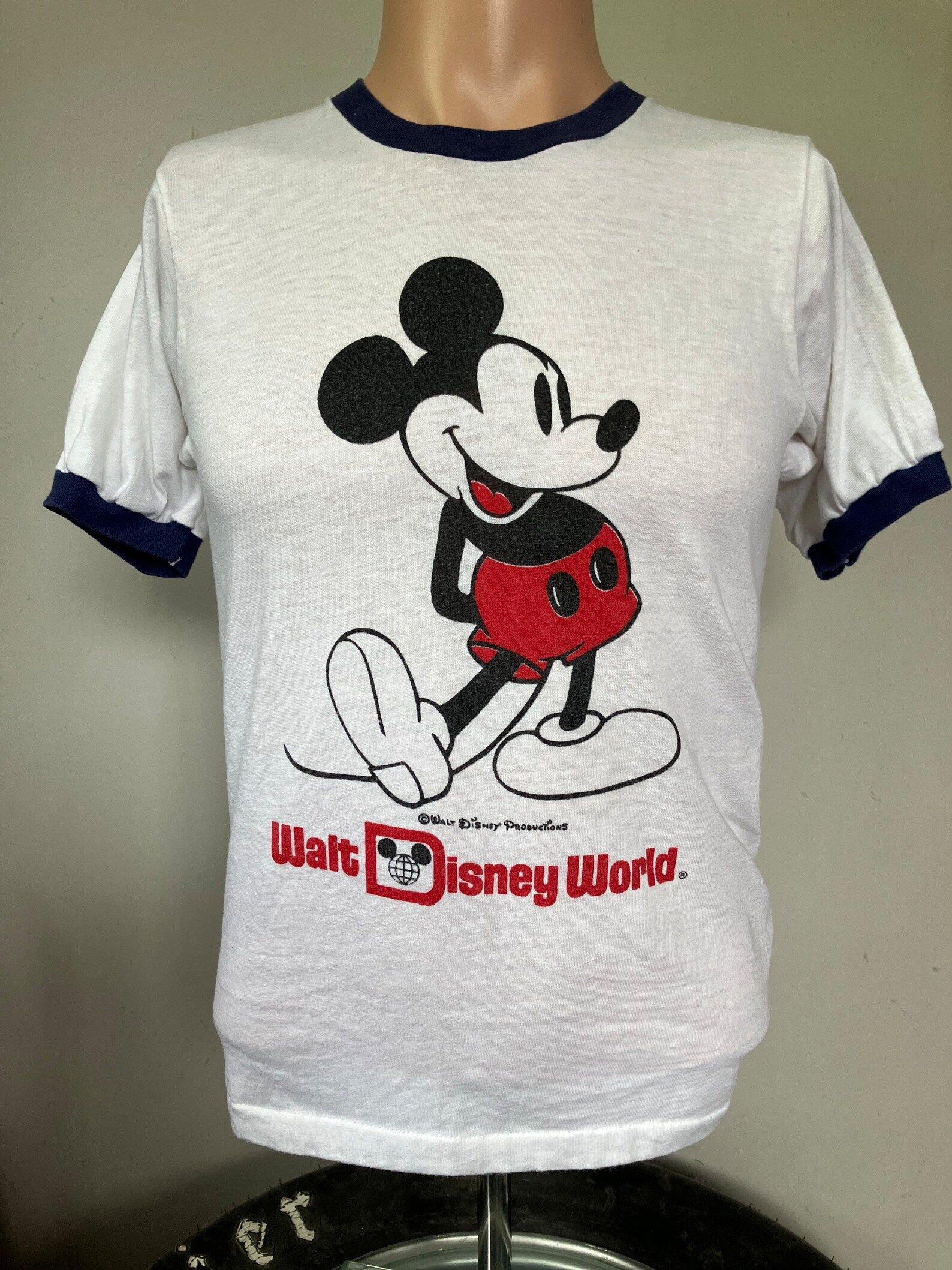 Vintage Walt Disney World Mickey Mouse Disney L Ringer T-shirt S 70s - Etsy | Etsy (US)