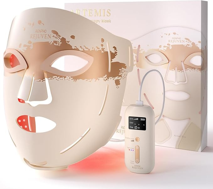 RENPHO 4D Red Light Therapy Mask for Face 2026, Valentines Day Gifts for Women Mom Wife, 324 LEDs... | Amazon (US)