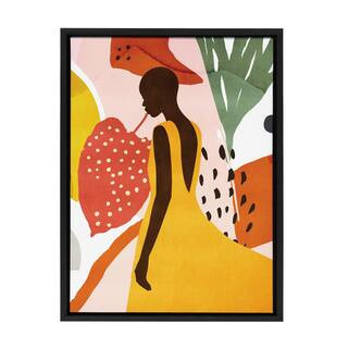"Sylvie Jaune" by Alexander Ginzburg 1-Piece Framed Canvas People Art Print 24.00 in. x 18.00 in. | The Home Depot