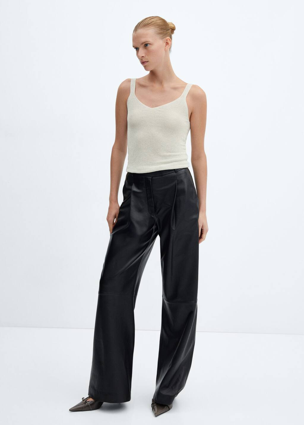 Lurex knitted top | MANGO (US)
