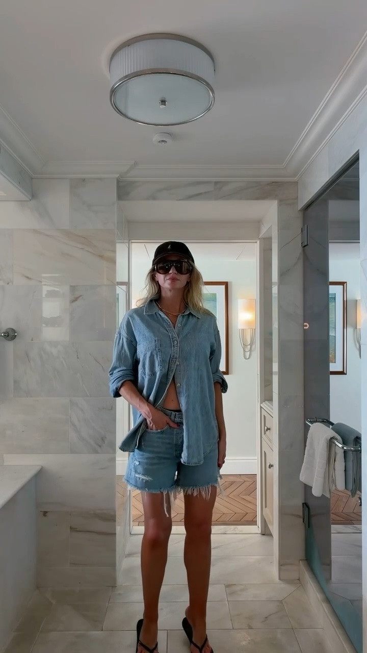 A day in denim at Laguna Beach! 

Denim top: runs big, wearing a S, I like it to fit oversized. 

Denim jean shorts: runs TTS, I order up 1 size for a looser fit

Black bikini: TTS

Black flip flops: TTS

#LTKootd #LTKgrwm #LTKTravel
