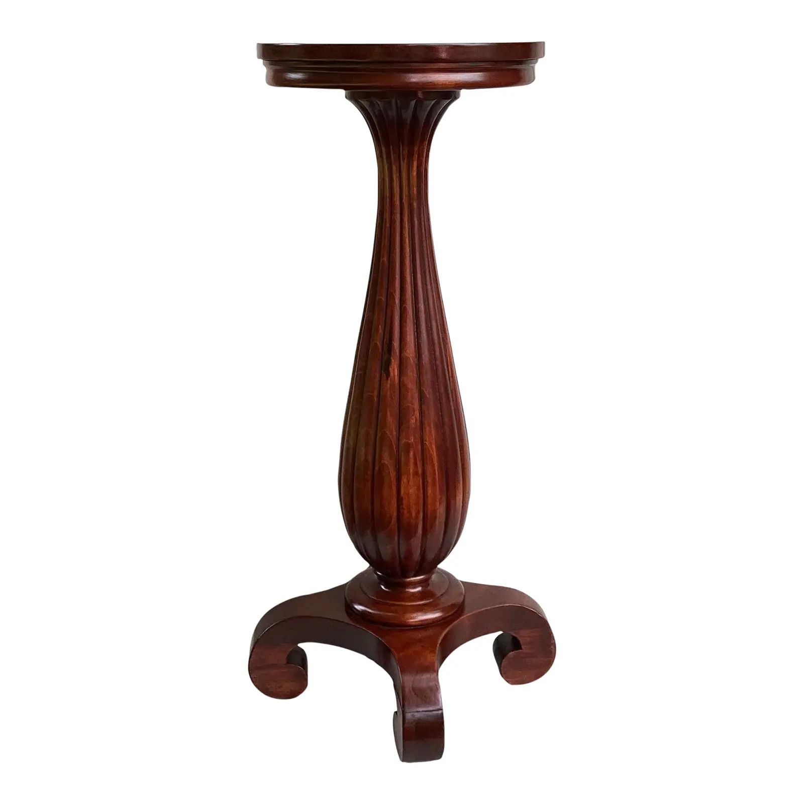 Late 18th Century Victorian Aesthetic Movement Red Mahogany Pedestal or Plant Stand | Chairish