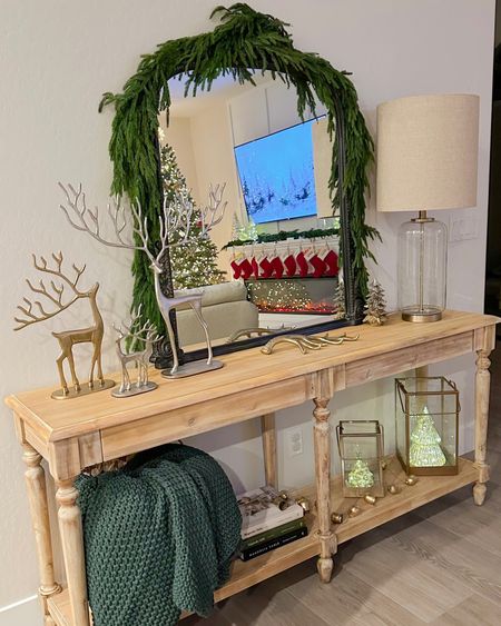 Love how our Christmas Console Table came together! Table is from World Market and mirror is Anthropologie! Details are linked on my LTK @cassiechristopher

#LTKHoliday #LTKSeasonal #LTKhome