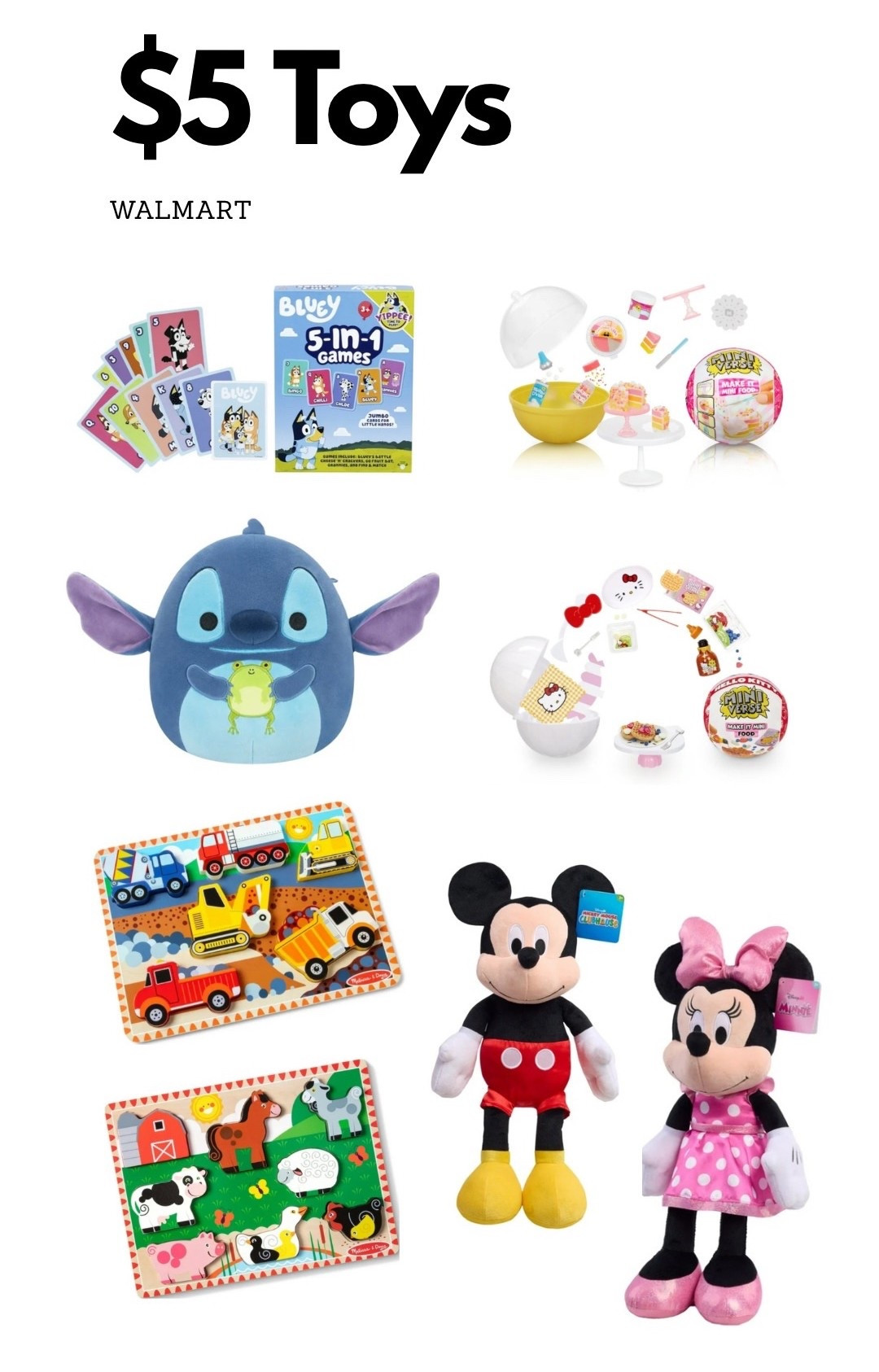 Walmart has a great selection of toys that are down to just $5! Includes Miniverse, Melissa & Doug and more!

#LTKSaleAlert #LTKHoliday #LTKGiftGuide