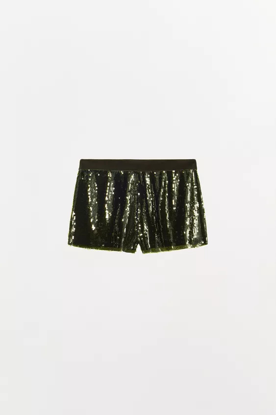COMBINED SEQUIN SHORTS | Zara UK