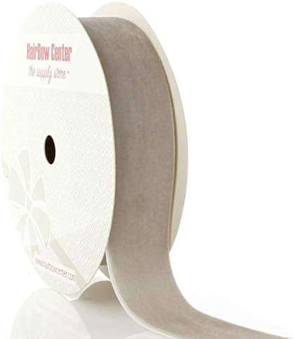 HBC 1" Velvet Ribbon 009 Silver - 5 Yards | Amazon (US)