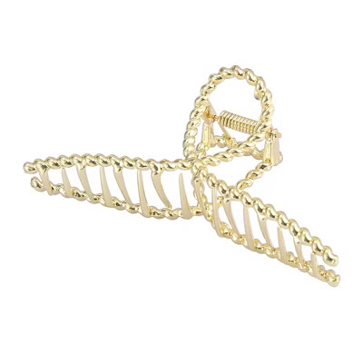 Unique Bargains Women's Metal Spiral Line Style Claw for Fashion Accessories for Beauty Hair Clips Gold Tone 4.5"x1.65"x1.97" 1 Pc | Target
