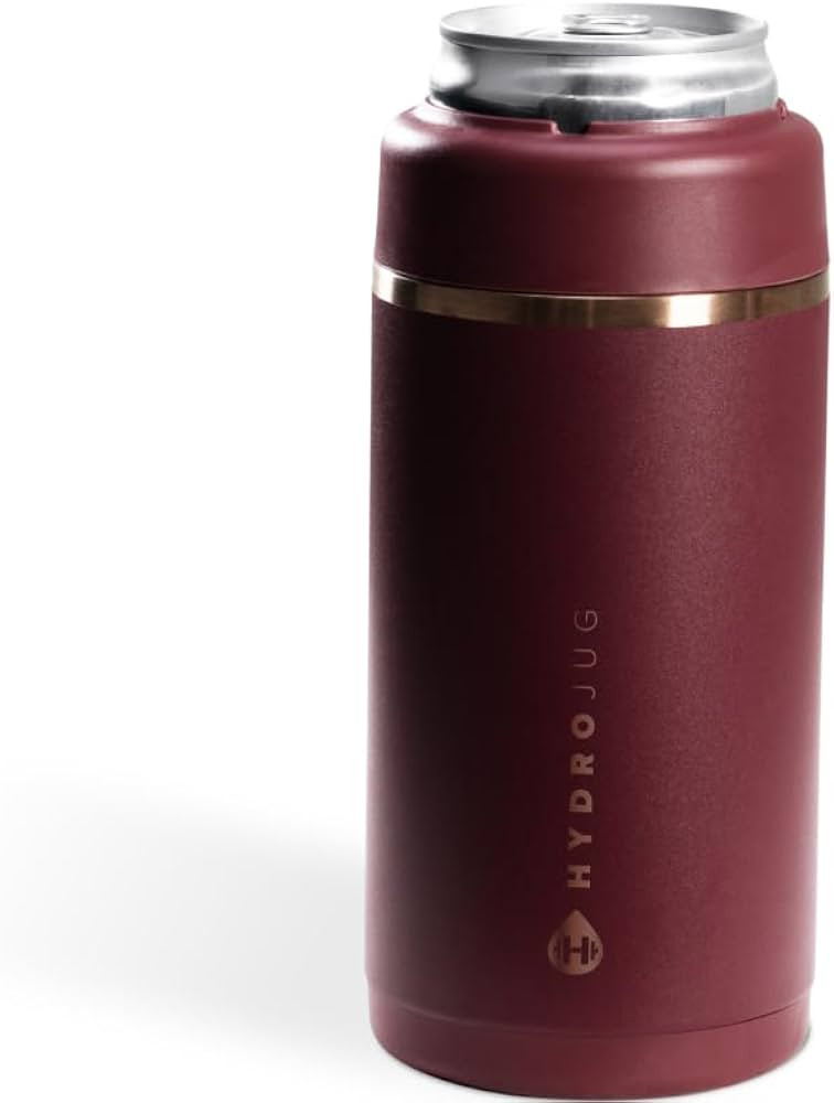 HydroJug Slim Can Cooler - 2-in-1 Insulated Can Cooler Cup - Stainless Steel Slim Can Holder with... | Amazon (US)