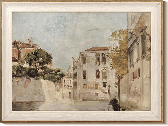 InSimSea Framed Canvas Wall Art Classical Cityscape Artwork Wall Decorations View of Venice Canva... | Amazon (US)