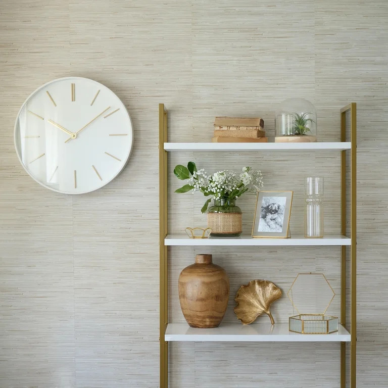 12" Mid-Tone Brown Wood Finish Decorative Indoor Tabletop Vase | Walmart (US)