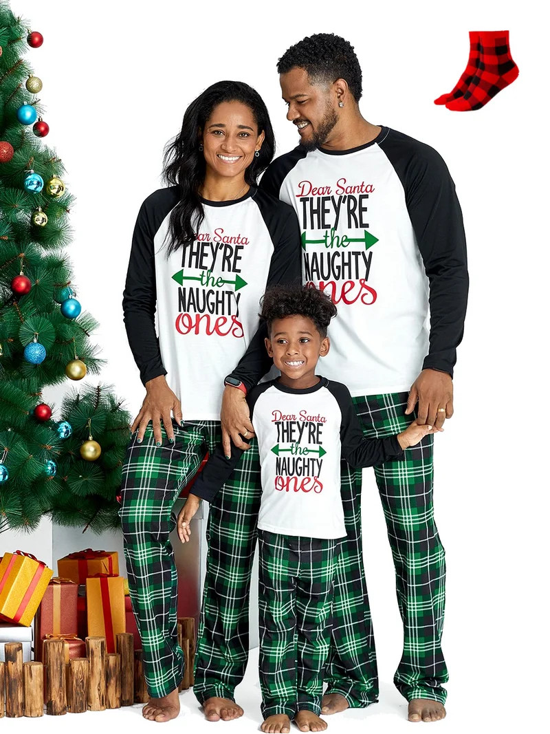 PatPat Family Christmas Pajamas Matching Pajamas for Couples 2 Piece Sets for Women Long Sleeve T... | Walmart (US)