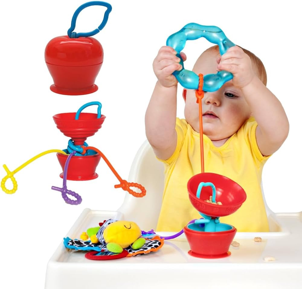 The Baby Suction Cup Toy Holder for High Chair, Stroller and Teething Toys for Babies 6-12 Months... | Amazon (US)