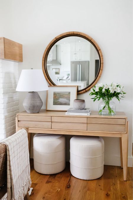 Target console table, Target furniture, Target home, upholstered stools, living room decor, table lamp  

#LTKstyletip #LTKhome #LTKfindsunder100