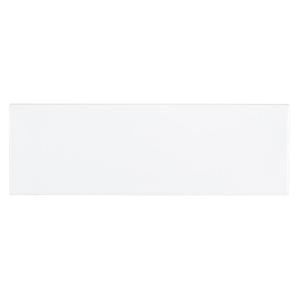 Fresh White 4 in. x 12 in. Glossy Ceramic Wall Tile (10.33 sq. ft. / case) | The Home Depot
