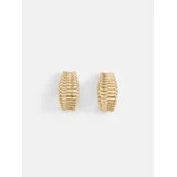 Free Assembly Women's Ribbed Goldtone J Hoop Earrings | Walmart (US)
