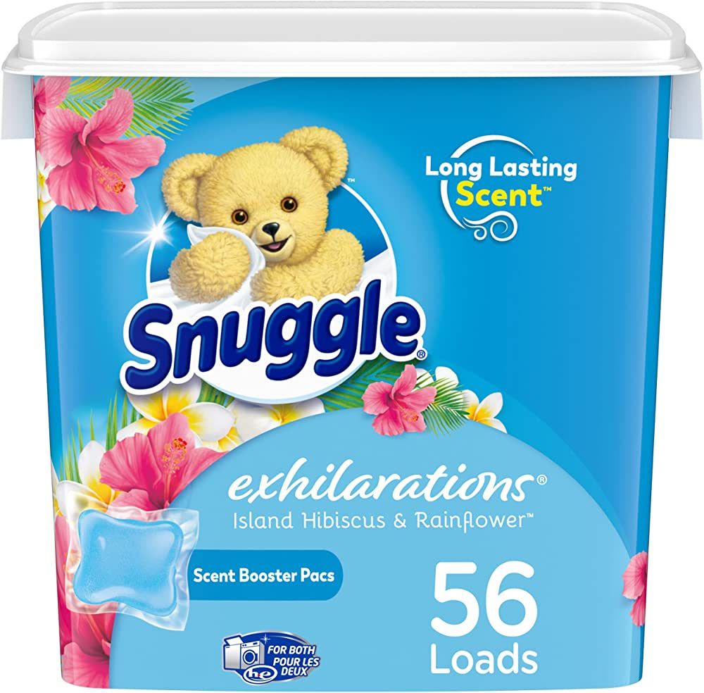Snuggle Exhilarations in Wash Laundry Scent Booster Pacs, Island Hibiscus and Rainflower, 56 Coun... | Amazon (US)