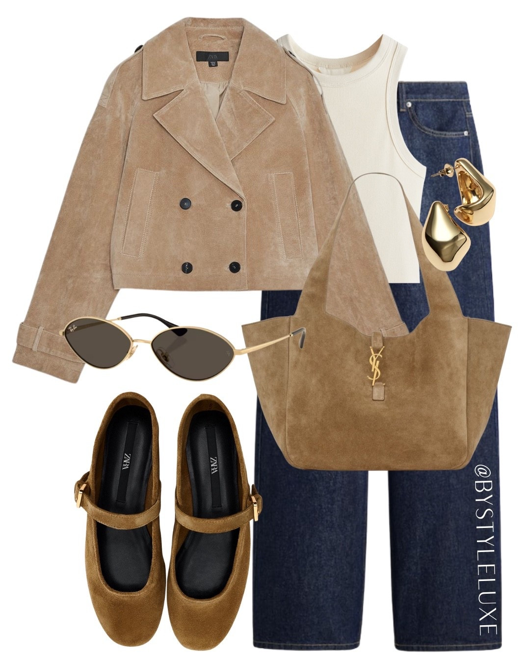 WEEKEND STYLE - new in suede jacket with jeans and suede flats for an effortless weekend look

#jeans #suedejacket #autumnoutfit

#LTKshoes #LTKautumn #LTKjeans