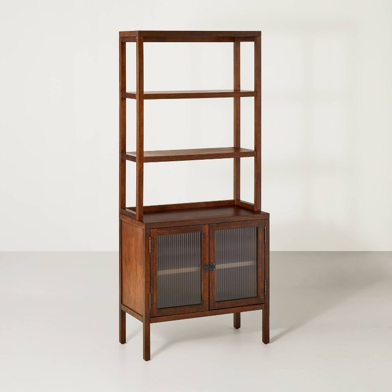 Wood & Glass Baker's Rack Brown - Hearth & Hand™ with Magnolia | Target
