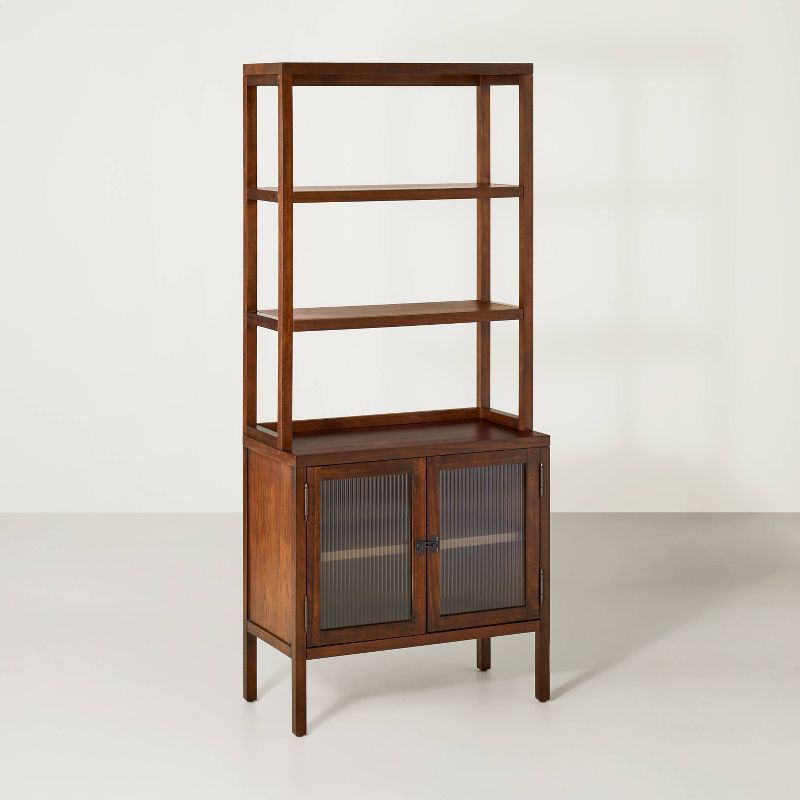 Wood &#38; Glass Baker&#39;s Rack Brown - Hearth &#38; Hand&#8482; with Magnolia | Target