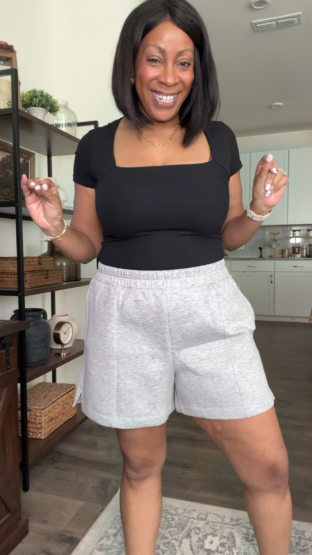 Old navy bounce fleece shorts wearing size large as a size 12

#LTKMidsize