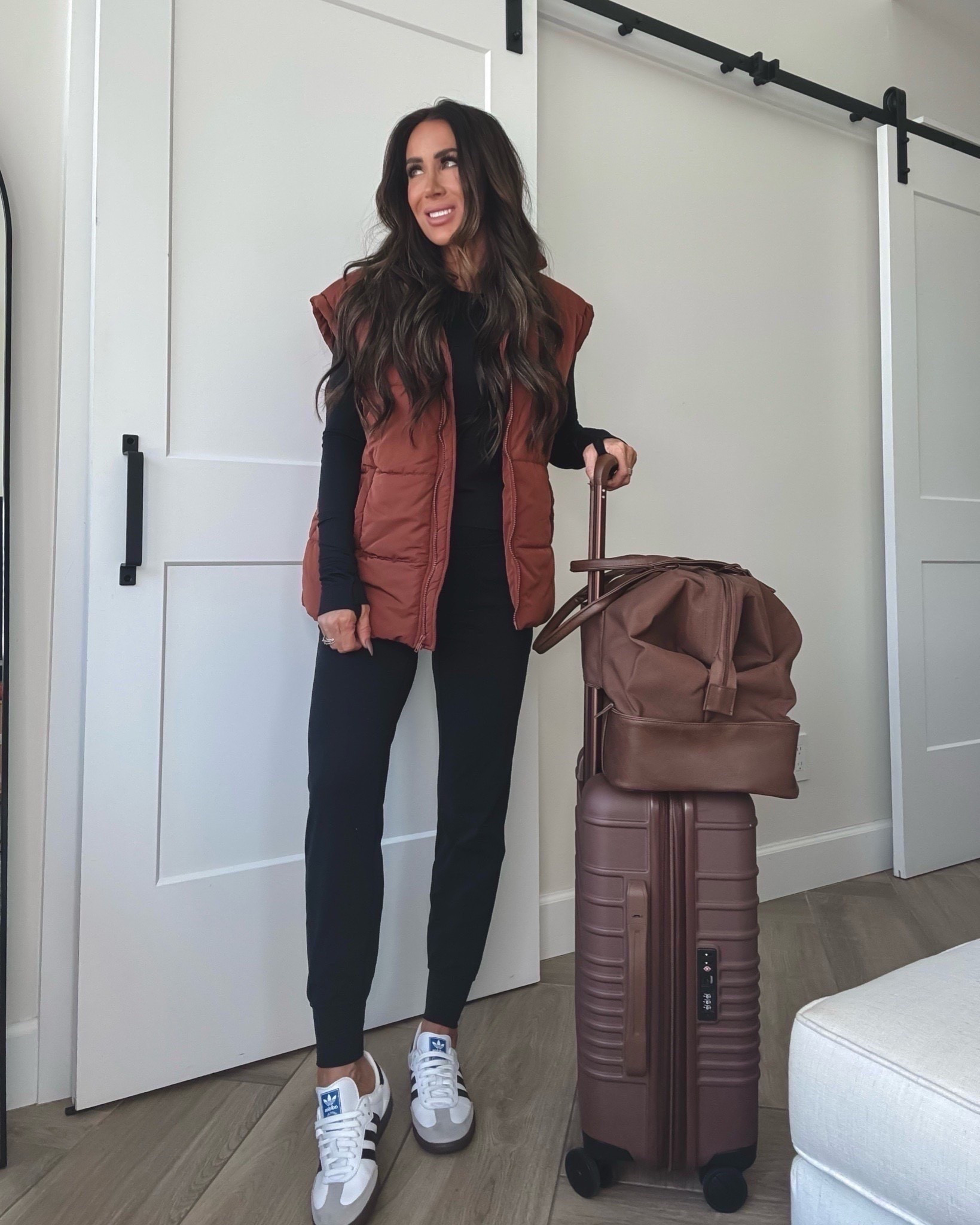 Matching luggage in this gorgeous brown! Just restocked in time for the holidays!! I’m so impressed with the quality of these pieces
This luggage set and the weekender bag in this color is breathtaking.  I can’t believe how soft the handles are. Maple for the WIN! Holiday gift ideas for mom, women…anyone you think is fabulous! Beis 
Travel outfit is Walmart and the softest ever!!! Sz xs in pants and small in top#LTKStyleTip 


#LTKTravel #LTKootd #LTKSeasonal