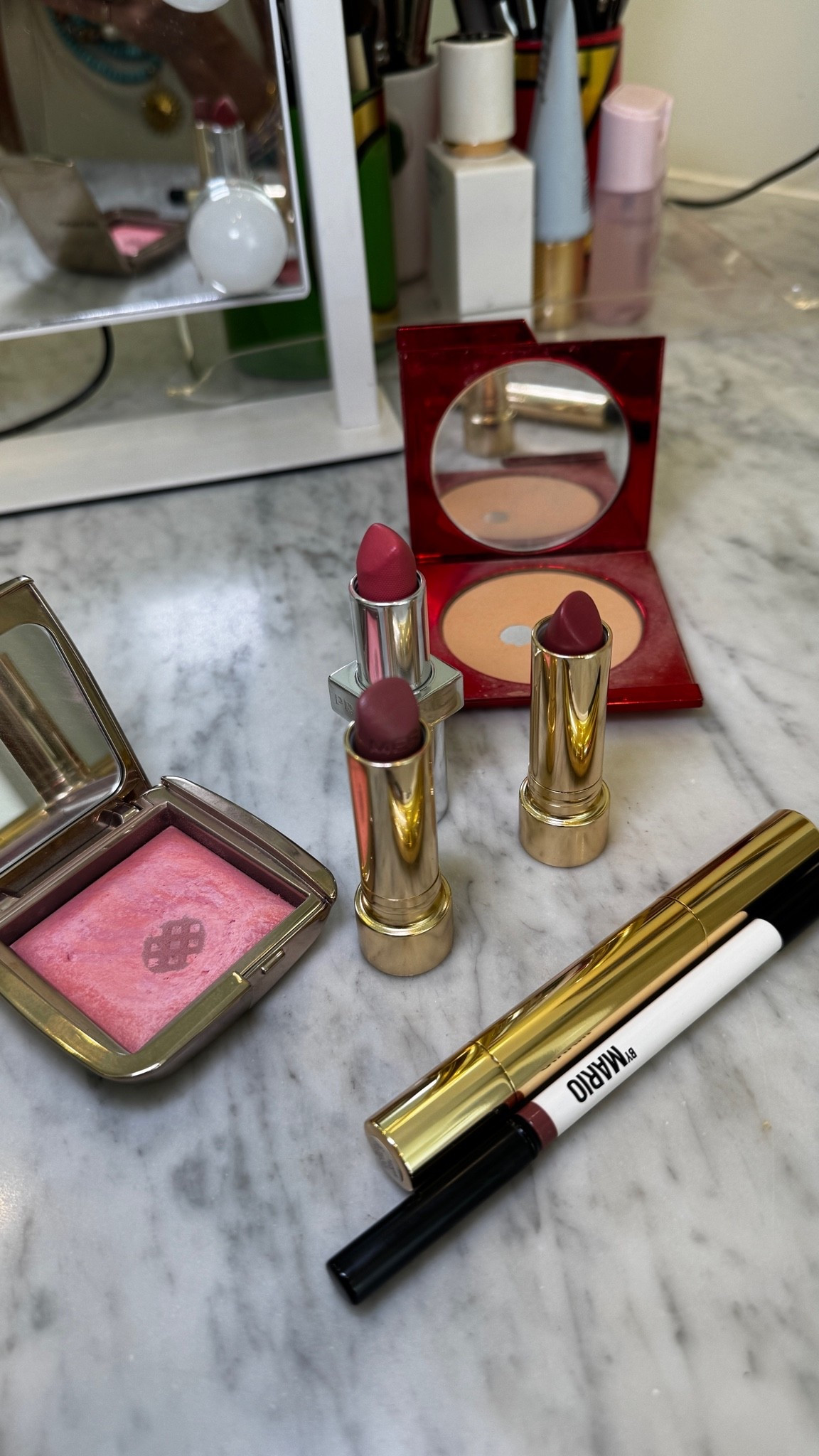 A few makeup pieces I’m loving rn
Prada 155
Merit Baby & Millennial 
Liner Smokey Pink
Blush Sublime Flush 
Gloss Slip

#LTKdayinmylife #LTKOver40 #LTKgrwm