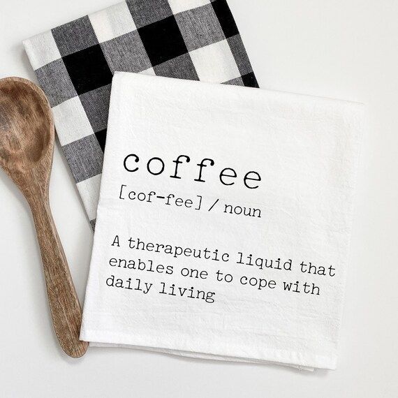 Coffee Definition Tea Towel. Coffee Bar Decor. Coffee Lover | Etsy | Etsy (US)