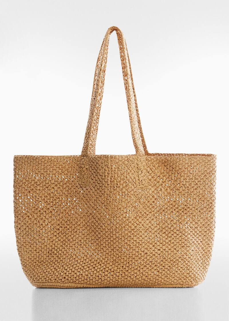 Natural fiber shopper bag -  Women | Mango USA | MANGO (US)