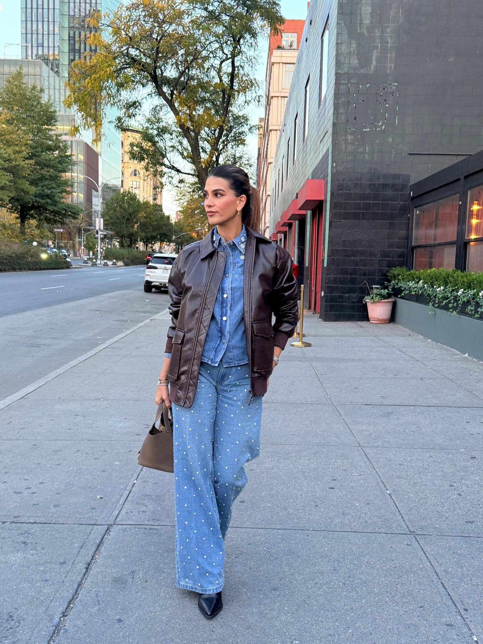 Today’s mood: denim, denim, and a little leather. 🤎💙

#LTKItBag #LTKSeasonal #LTKStyleTip