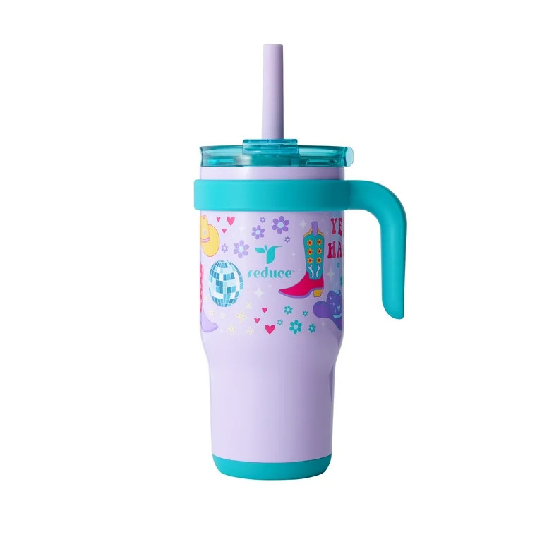 Reduce Coldee Kids Tumbler with Spill-Proof Straw & Handle. Insulated Stainless Steel 18 oz, Cowg... | Walmart (US)