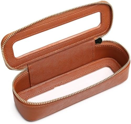 Pinkmik Makeup Brush Case Clear Travel Cosmetic & Toiletry Bag Slim Makeup Bag with Zipper Small ... | Amazon (US)