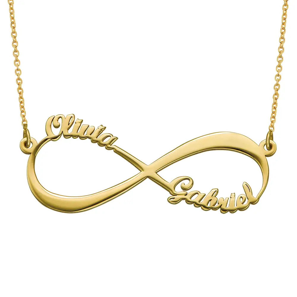 Infinity Name Necklace in 14K Yellow Gold | MYKA