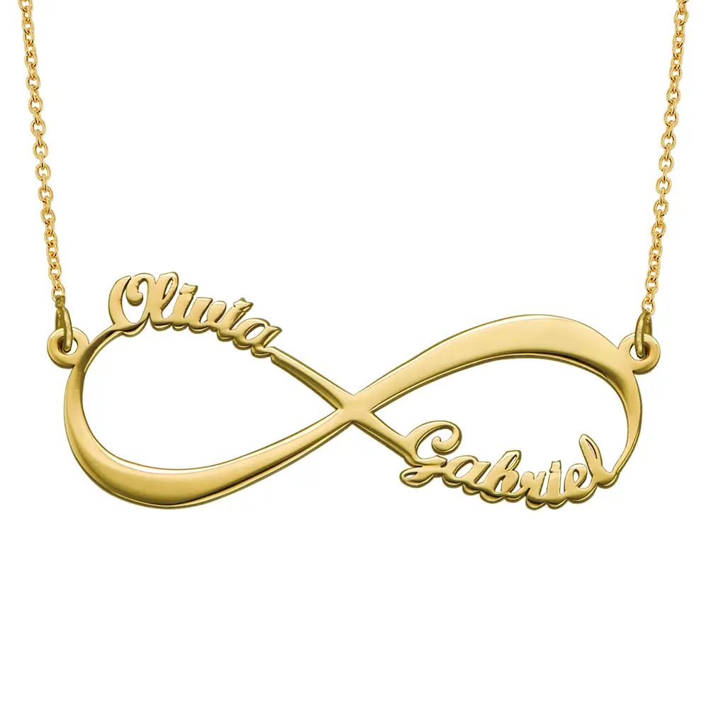 Infinity Name Necklace in 14K Yellow Gold | MYKA