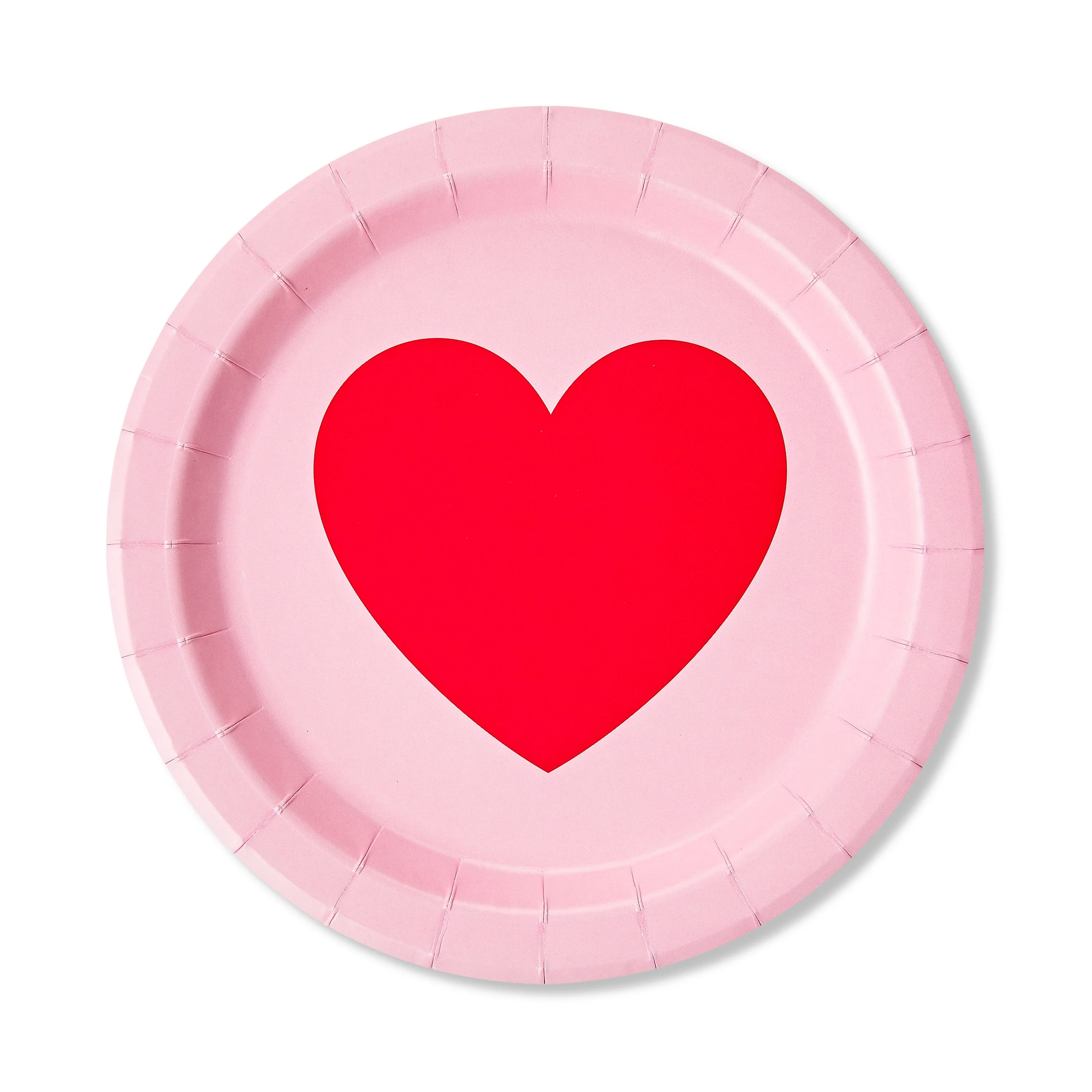 Valentine's Day Heart Disposable Paper Plates, Red and Pink, 7 in, 8 Count, by Way To Celebrate | Walmart (US)